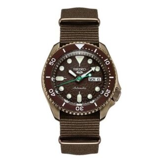 Nr. 5 42,5 mm mekanisk klassisk klokke, brun