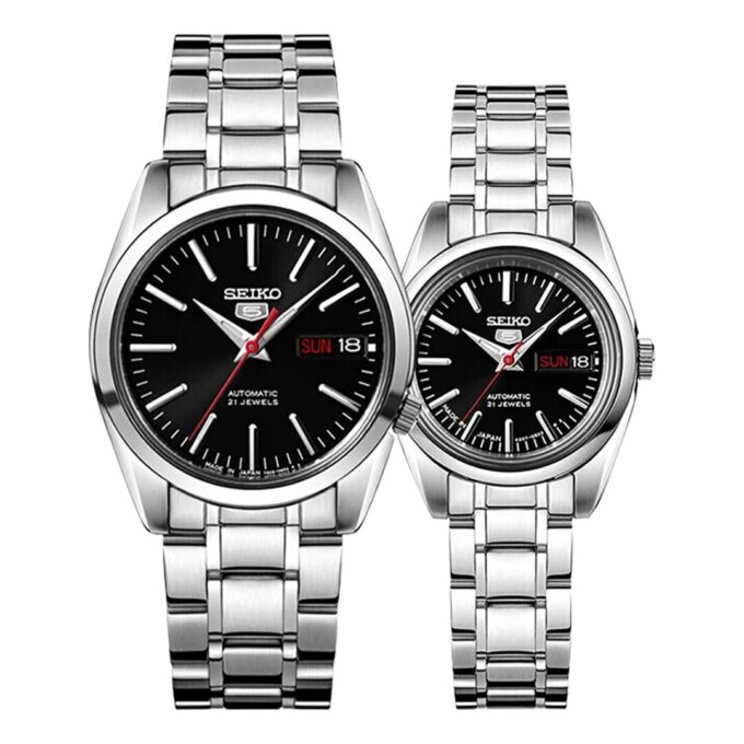 Unisex Mechanical Svart/Sølv SNKL45J1+SYMK17J1